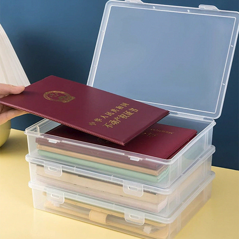 Document Storage Box for Home Use, Multifunctional Stationery, Certificate, Data, File, Card Holder, Household Registration Book Organizer, Magic Tool