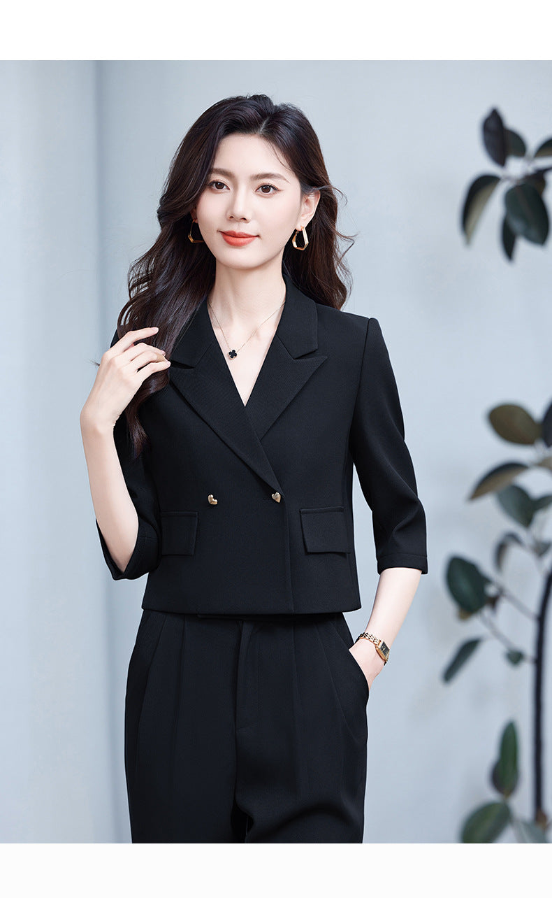 High-End Age-Reducing Business Attire, Petite Suit, Stylish, Casual, Slimming and Taller, Short Suit and Pants