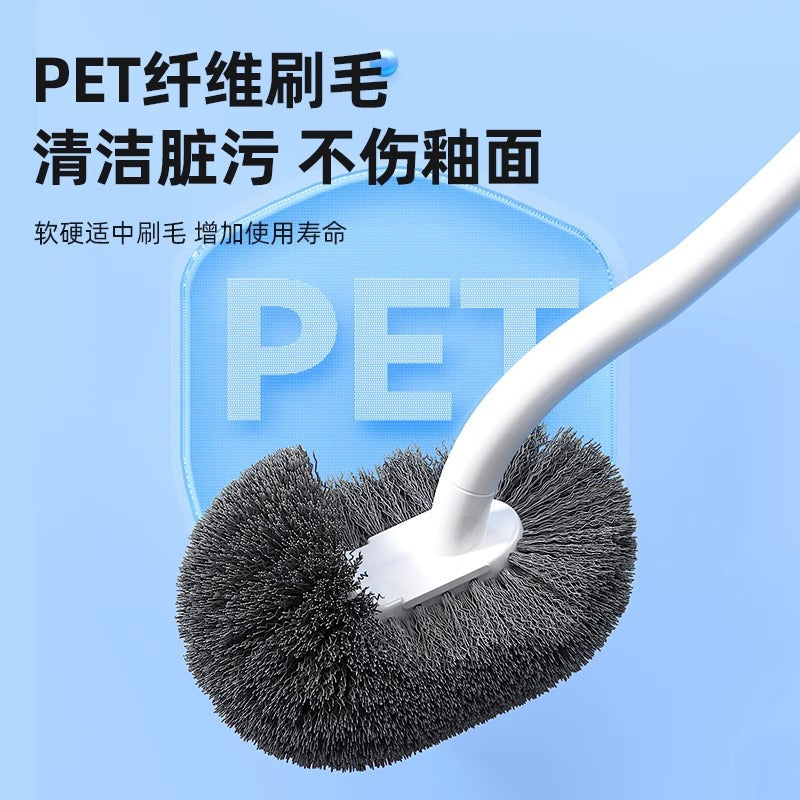 Toilet Brush for Home Bathroom Cleaning, Long Handle Wall-Mounted Cleaning Brush, No Dead Corners