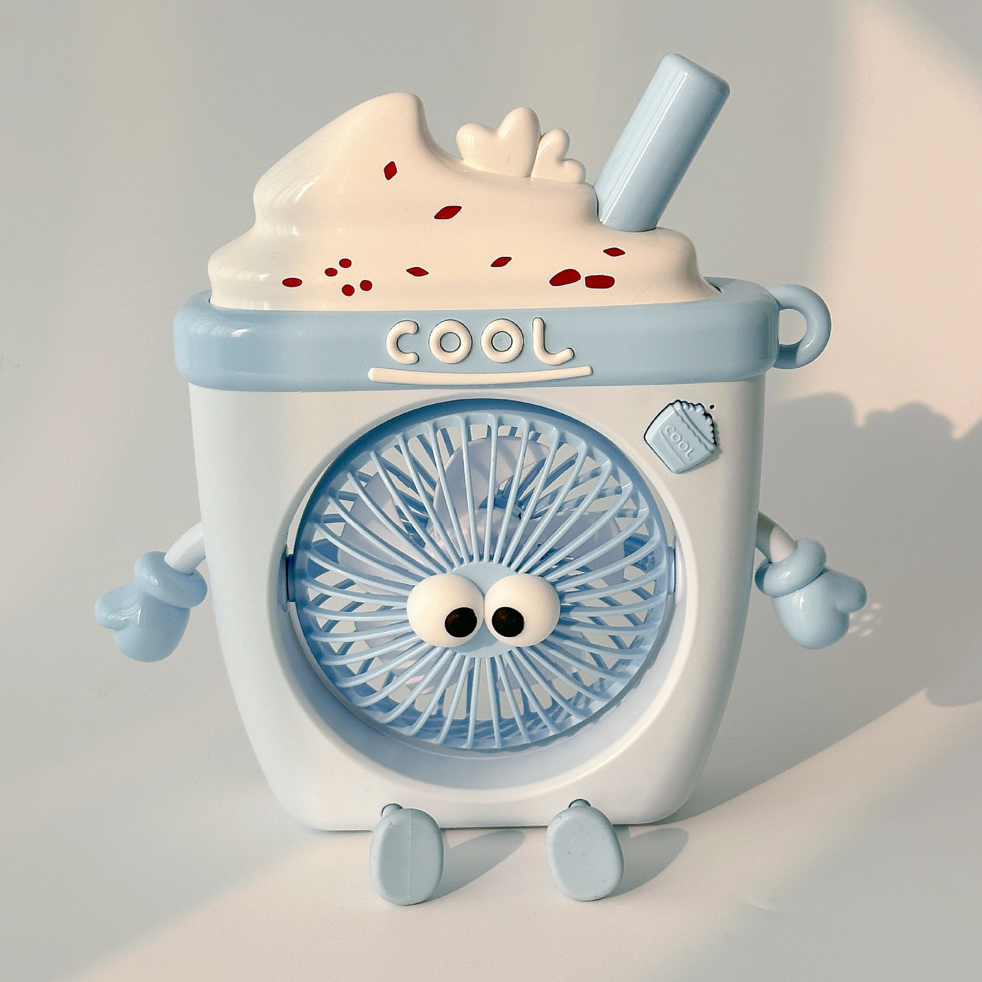 Food Toy Series Cartoon Electric Fan Summer Small Dormitory Fan USB Mini Fan Portable Handheld Fan