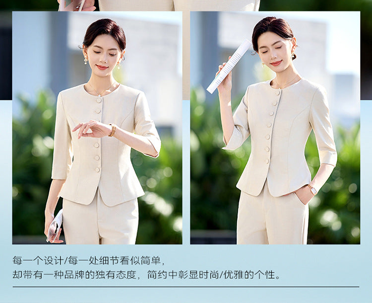 New Chinese Style Professional Skirt Classy Suit Suit for Women 2025 New Sales Workwear Conference Reception Work Clothes Summer