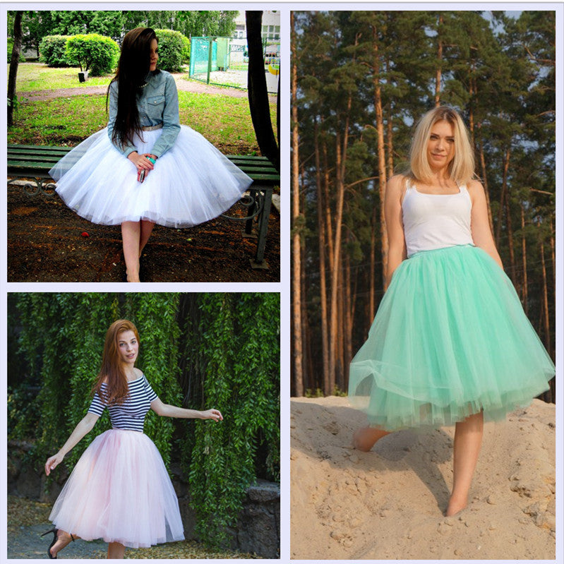European and American High Waist Mesh skirt tulle skirt Adult Amazon Cross Border tutu skirt Women