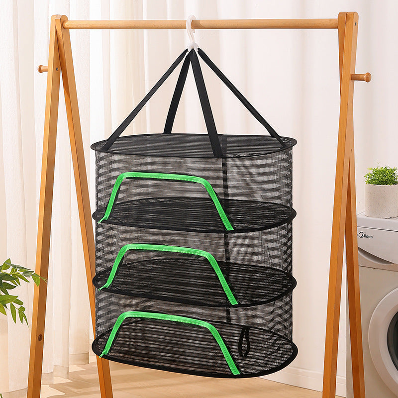 Drying Net Dry Goods Artifact Fly-proof Cage Foldable Balcony Dry Goods Net Home Drying Fish Drying Vegetable Net