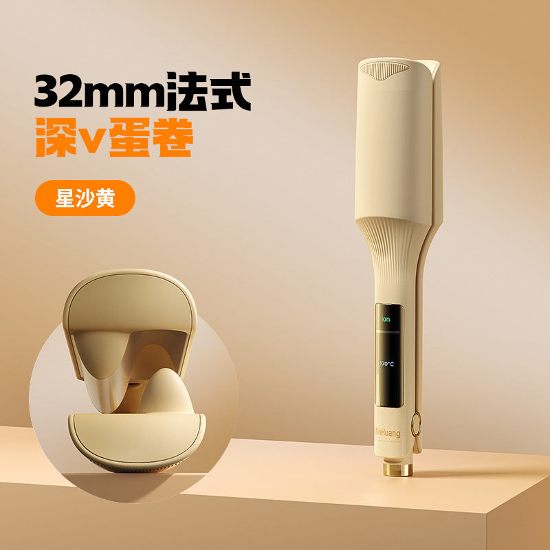 Deep U egg roll egg roll head curling stick automatic 32mm water ripple instant noodles short wool roll fluffy splint artifact