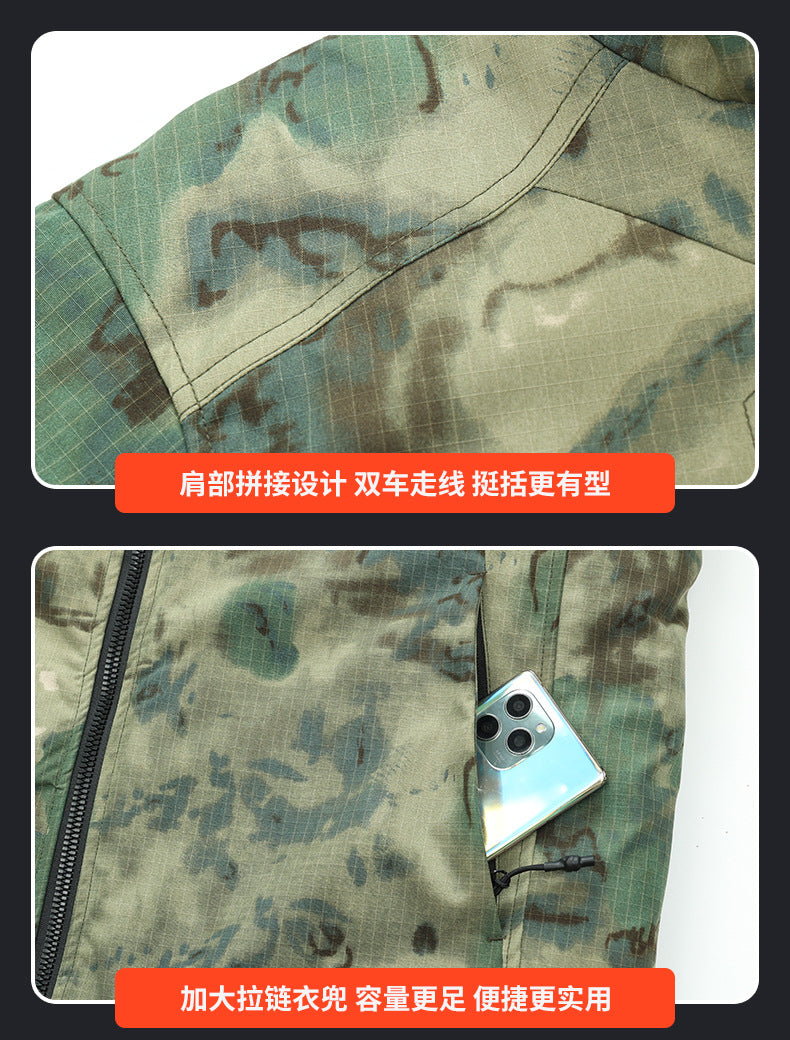 Upgraded Graphene Camouflage Cotton Coat, Thickeneded Cold-Proof and Waterproof Cotton Coat, Anti-Scratch and Wear-Resistant Cotton Jacket, Cold Storage Warm Cotton Coat
