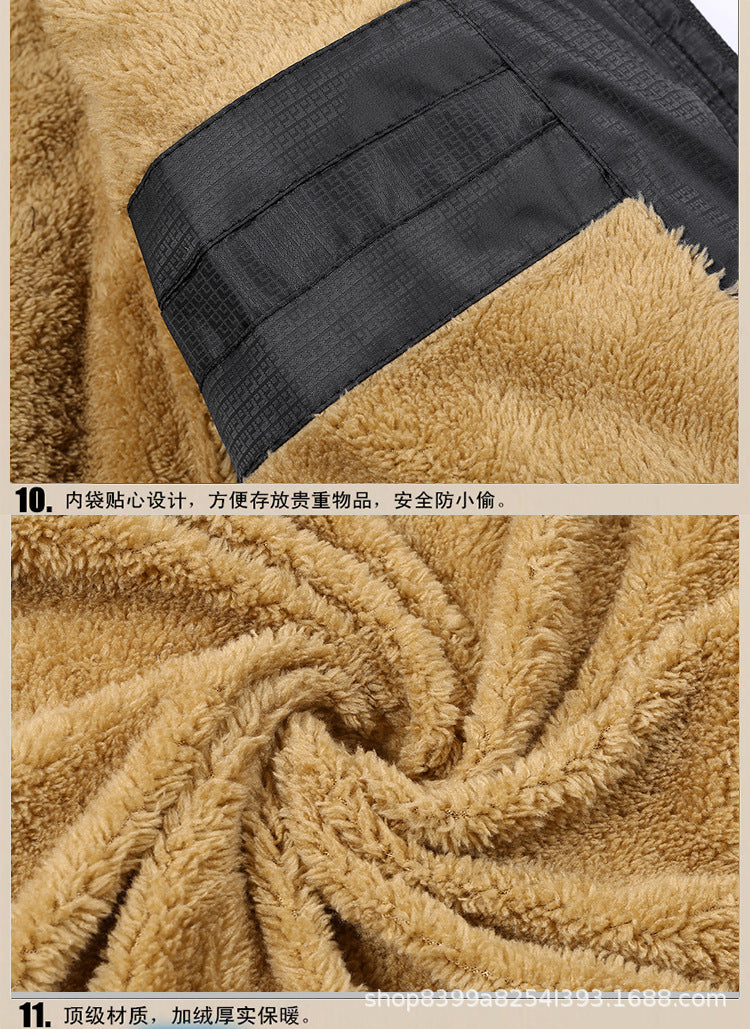 Cotton-padded coat for men 2019 new winter middle-aged and elderly warm cotton-padded coat fleece-lined thickened fashion dad wear wholesale