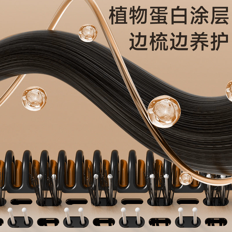 Cross-Border 110V Three-In-One Multifunctional Hot Air Comb, Fully Automatic Curling, Straightening, and Drying All-In-One Hair Dryer for Both Wet and Dry Use