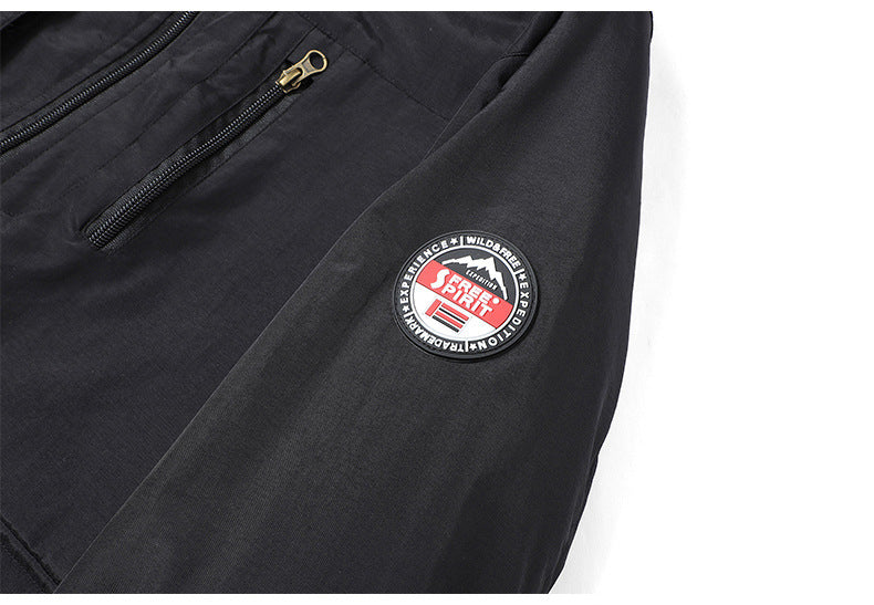 Cross-Border [M-8Xl] Cross-Border Large Size Men's Jacket Autumn and Winter New Casual Middle-Aged Men's Jacket Fleece-Lined