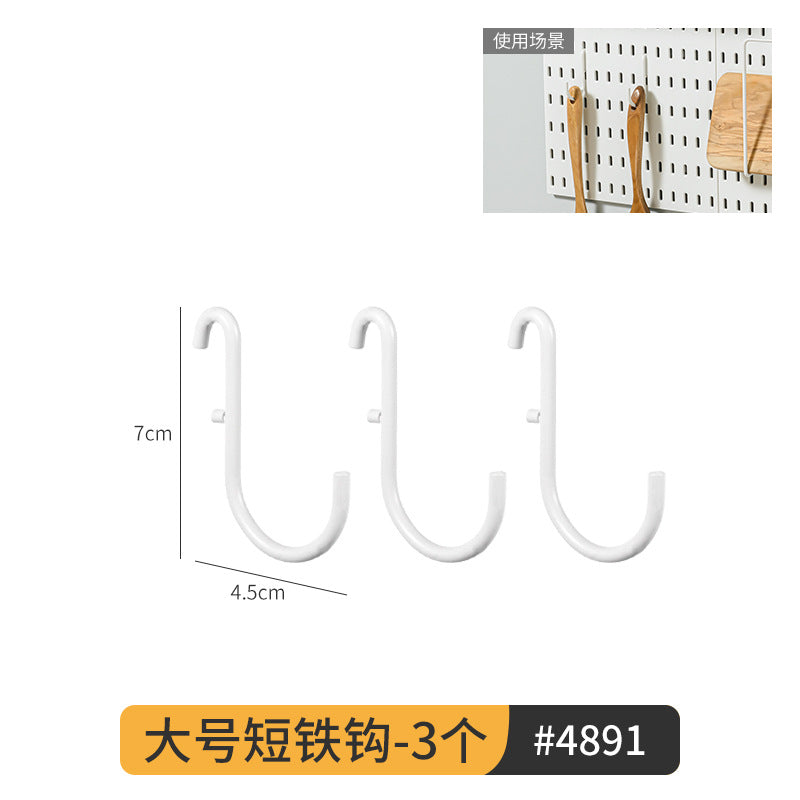 Extra-Large Perforated Board Self-Adhesive No-Drill Storage Rack Kitchen Wall Nail-Free Hanging Board Bathroom Wall Storage Organizer