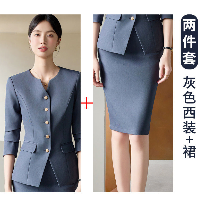 Suit Suit for Women Spring & Fall New Fashion Elegant Goddess Style Professional Wear Formal Wear Beauty Salon Jewelry Store Work Clothes