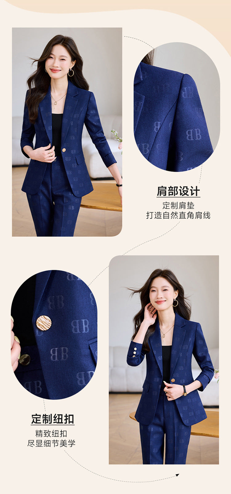 High-End Fashion Letter Printed Suit Suit for Women Spring & Fall 2025 New Design Exquisite Suit Two-Piece Set
