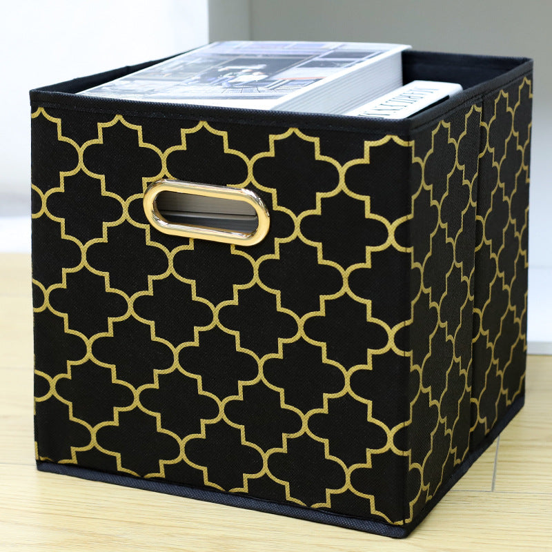 Amazon Lidless Storage Box Fabric Storage Box Foldable Large Drawer Storage Box Toy Storage Box