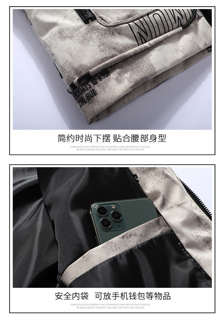 New Cotton-Padded Jacket for Men with Fur Collar, Thickeneded Jacket, Windbreaker, Winter Casual Hooded Warm Cotton Jacket, Mid-Length