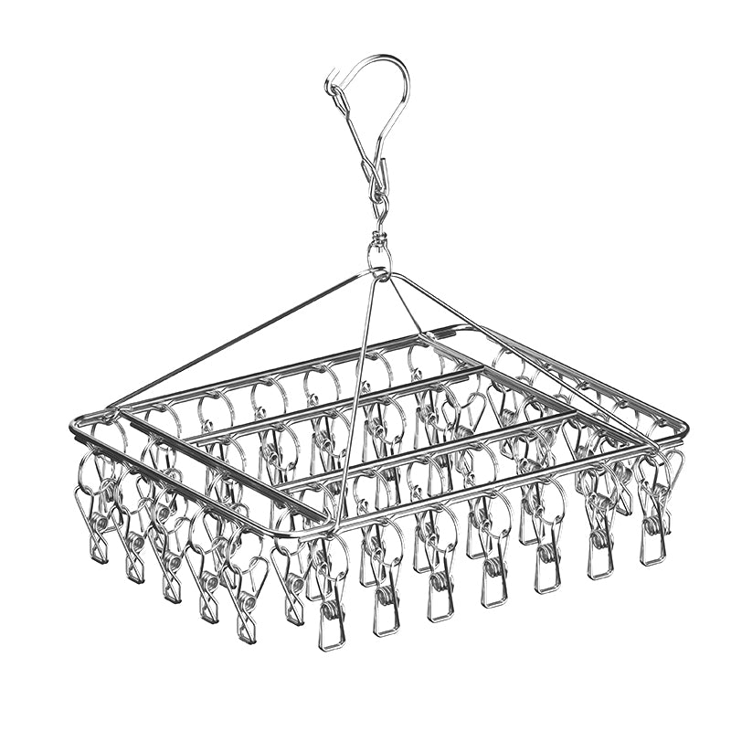 Stainless steel socks disc cool drying rack multi-clip underwear hook artifact windproof baby multifunctional household