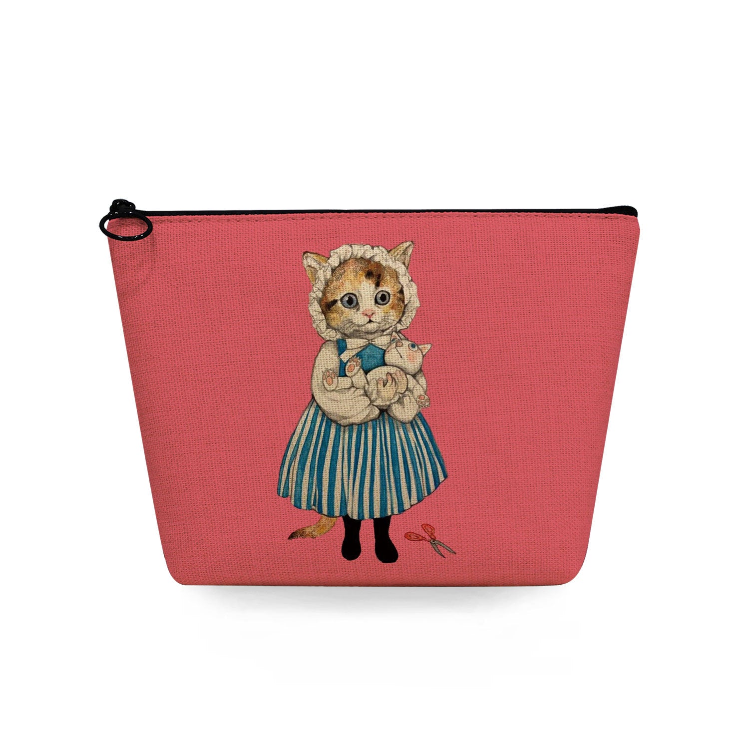 Fashion Cat printed cosmetic bag small travel portable wash bag printed logo skin care storage bag