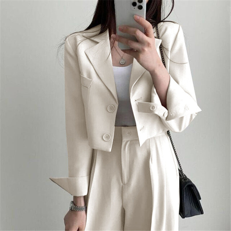 Autumn 2022 New khaki Small Suit Jacket Women's High Sense Small Temperament Commuter Suit suit