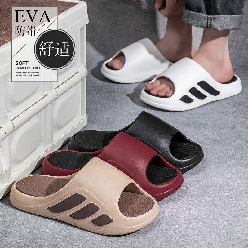 Sports slippers women's summer thick-soled soft-soled home wear non-slip deodorant lovers men's slippers wholesale
