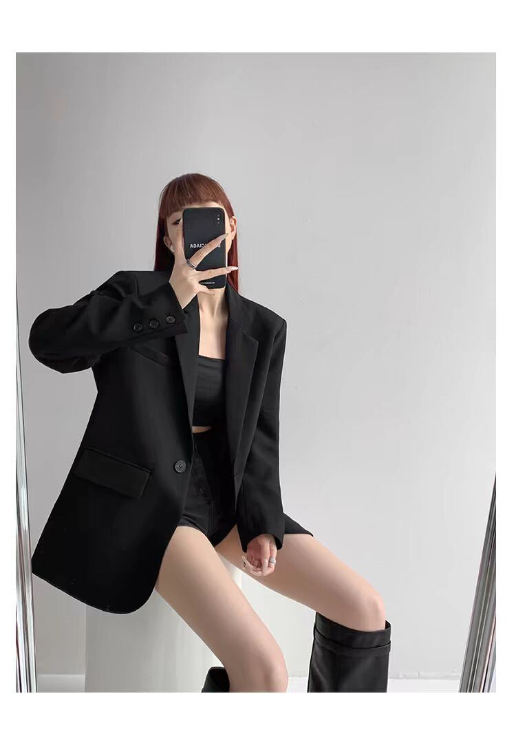 Light Luxury Small Suit for Women, 2026 Spring New Style, Gray Commuter Suit, Niche Design, Elegant Jacket