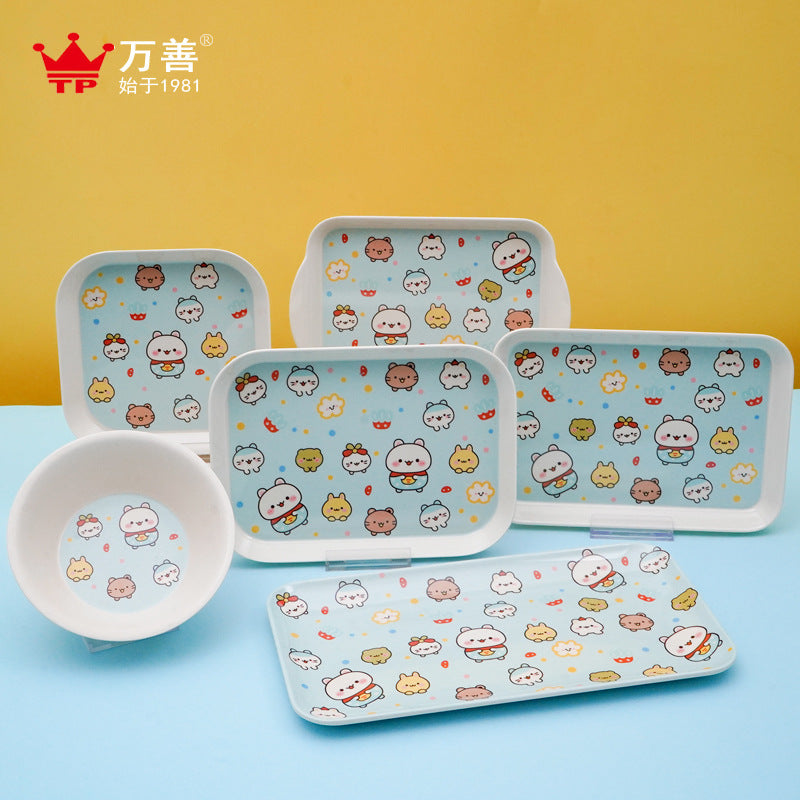 Melamine Tray, Water Cup, Fruit Snack Tray, Gift Coffee Tray, Small Square Tray, Plastic Storage Tray, Trendy Food Presentation Tray