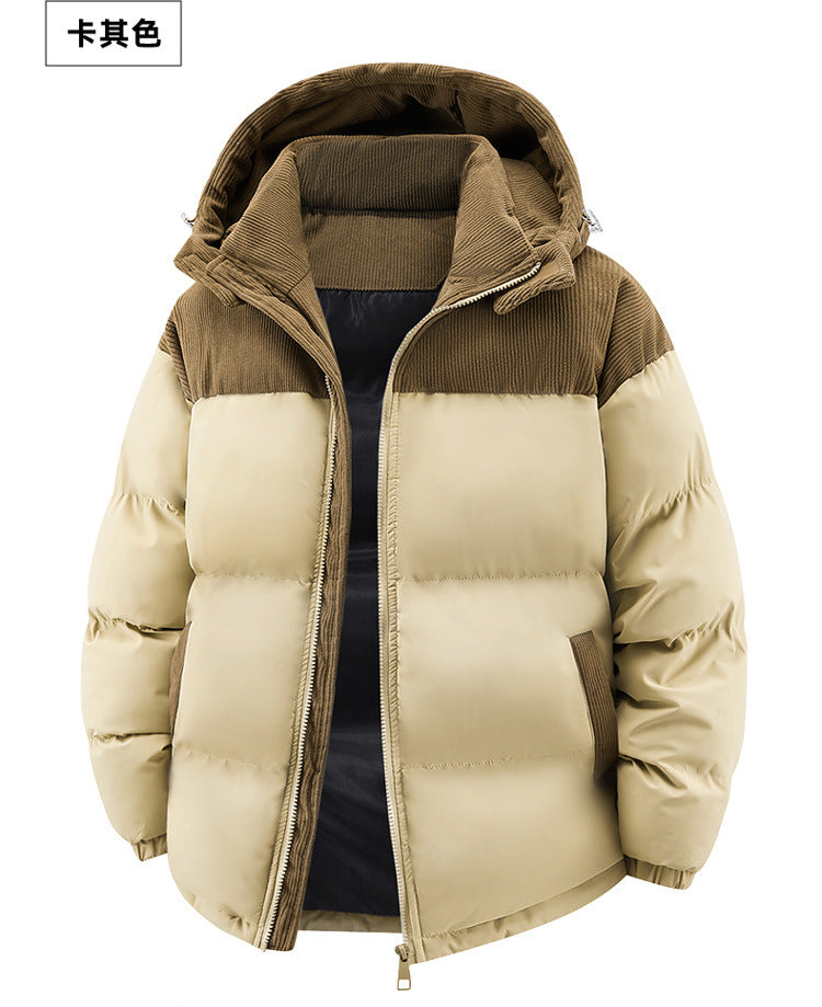 Cross-Border Large Size Hot-Selling Hooded Removable Couple High-Quality Cotton Clothing Autumn and Winter Thickened Cotton Windproof and Warm Cotton Clothing