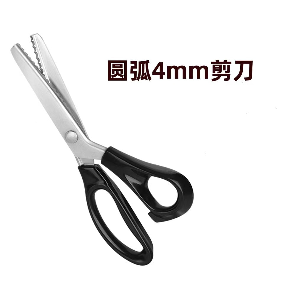 Handmade DIY Triangle Sawtooth Hair Cutter Tailor Scissors Handmade Lace Cutter Wave Cut Lace Household Scissors
