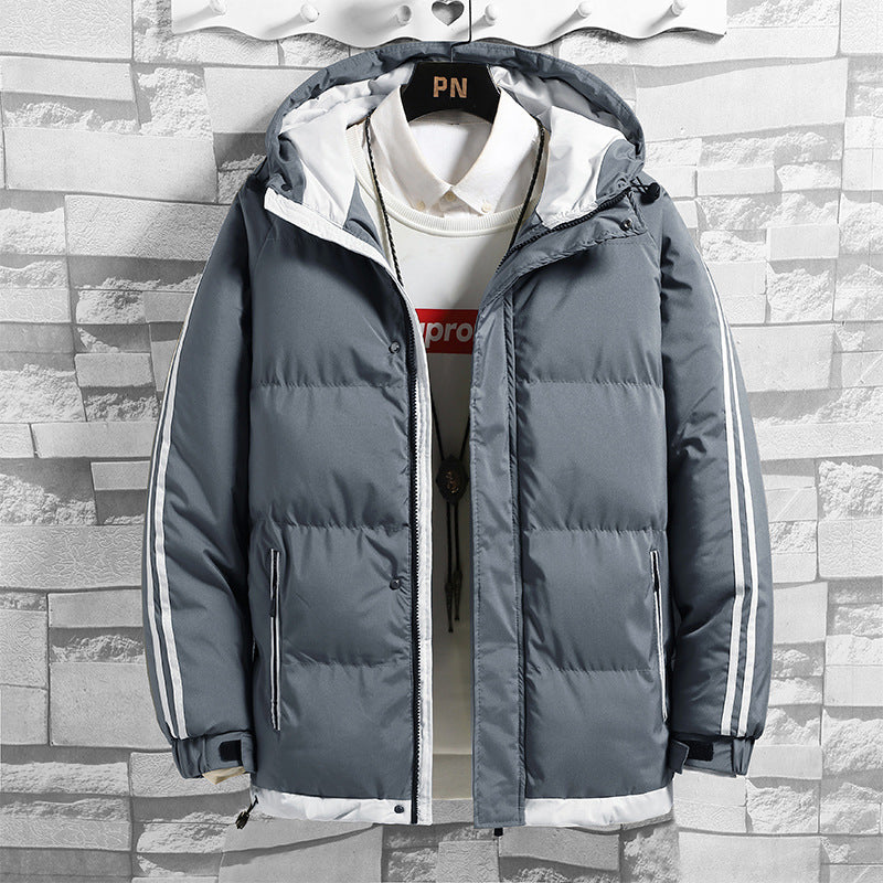 Cross-border New Winter Down Cotton-padded Jacket Young and Middle-aged Men's Thickened Warm Cotton-padded Jacket Hooded Cotton-padded Jacket Men's Clothing