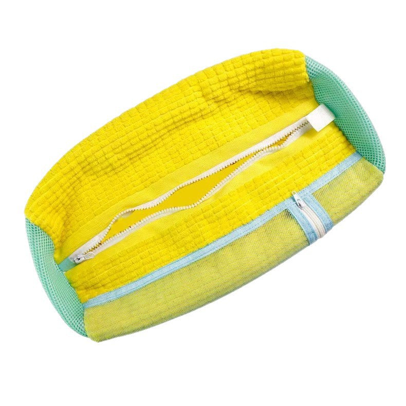 New Amazon Shoe Washing Bag with Lock, Single-Sided Mesh Chain for Laundry, Thickened Lazy Shoe Washing Bag, Machine Washable