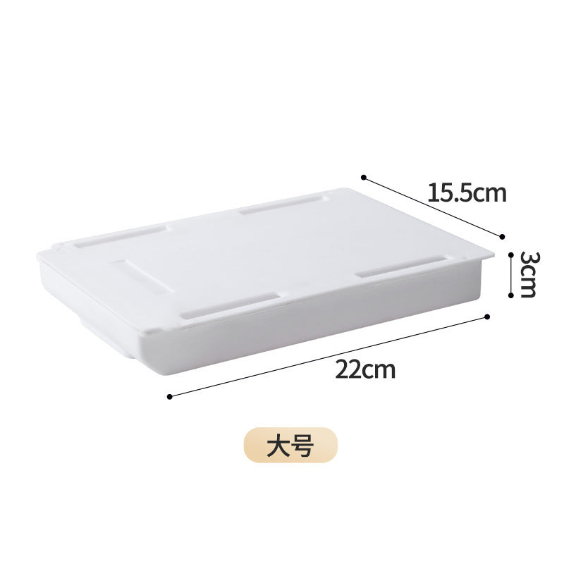 Hole-Free Hidden Drawer Storage Box under the Desk Storage Rack Office Book Desktop Pull-Out Invisible Storage Box