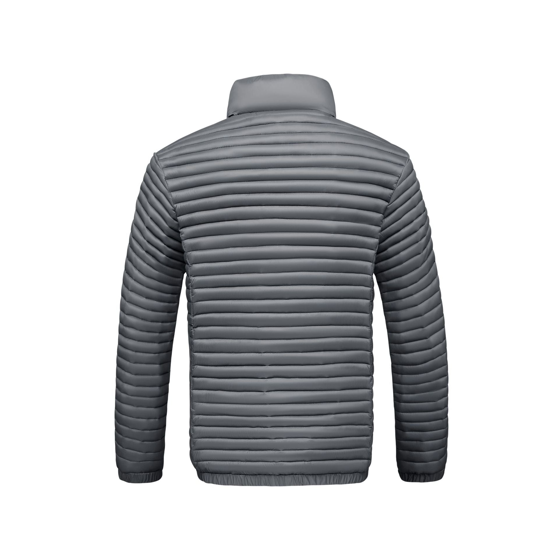 Cross-Border Trade 2025 Men's Stand-Up Collar Cotton Jacket in Various Colors, Faux Two-Piece Ribbed Cotton Coat, Men's Long-Sleeve Thickened Jacket