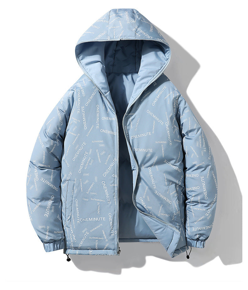 2025 New Trendy Brand Plus Size Cotton Jacket Couple Style Reversible Hooded Loose Winter Thick Warm Coat