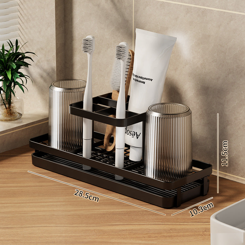 Simple Teeth Cup Toothbrush Storage Rack Toilet Toothbrush Mouthwash Cup suit Washing Table Electric Toothbrush Storage Rack