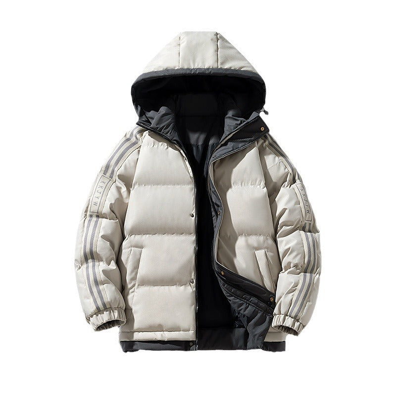 Winter Cotton-padded Clothes Men's Handsome Hooded Trendy Brand Bread Suit Clip Cotton-padded Jacket Men's Cross-border Thickened Cotton-padded Jacket Japanese Men's Clothing