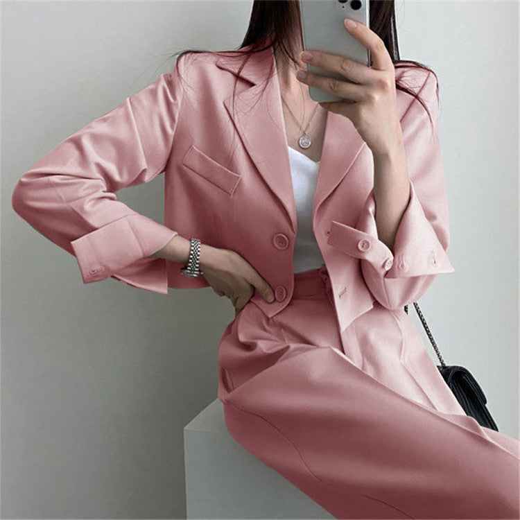 Autumn 2022 New khaki Small Suit Jacket Women's High Sense Small Temperament Commuter Suit suit