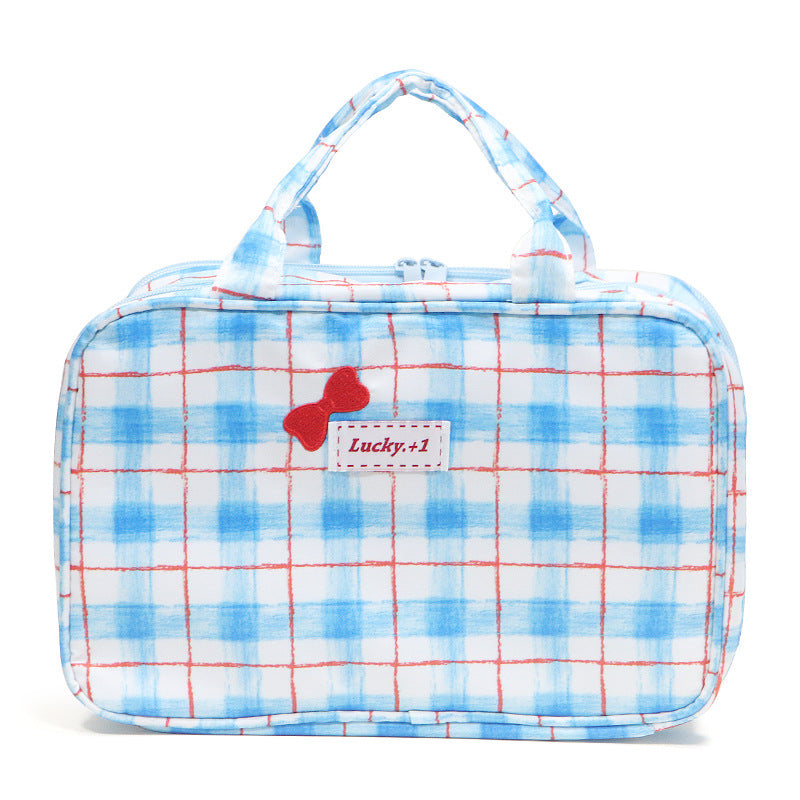 Cross-Border New Style Partitioned Cosmetic Bag, Portable Travel Toiletry Bag with Dry and Wet Separation, Large Capacity Multifunctional Storage Bag