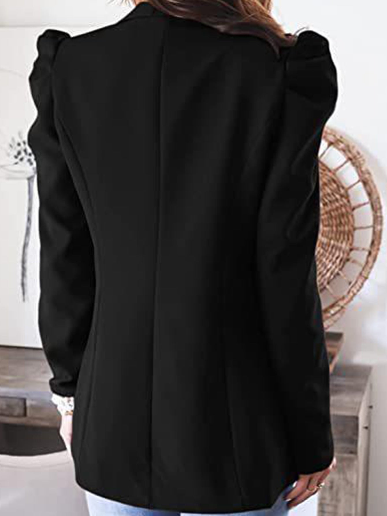 2025 Independent Station Wish Amazon Autum New Pure Color Long-Sleeved Lapel Suit Small Jacket Women's Clothing