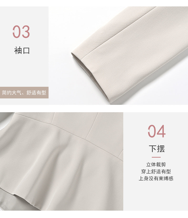 Cross-Border Professional Attire Goddess Style Long-Sleeved Beauty Salon Front Desk Fashion Hotel Manager Sales Department Jewelry Store Work Clothes