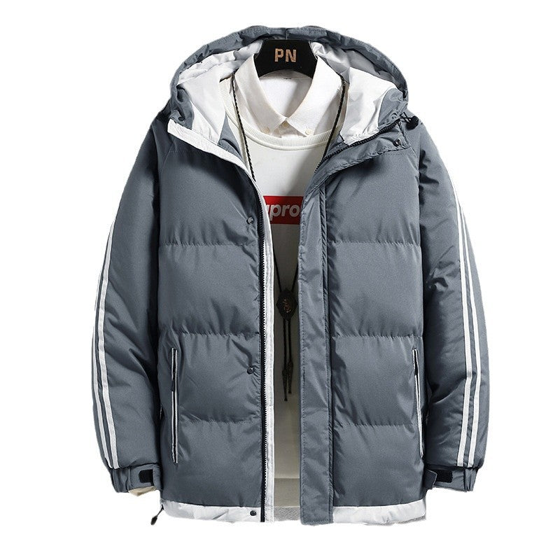 Cross-border New Winter Down Cotton-padded Jacket Young and Middle-aged Men's Thickened Warm Cotton-padded Jacket Hooded Cotton-padded Jacket Men's Clothing