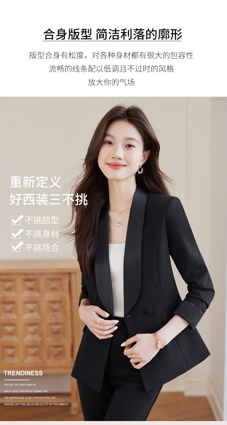 High-End Suit Suit Spring & Fall New Goddess Style Casual Slimming Look Elegant Fashion Commuter Business Professional Workwear