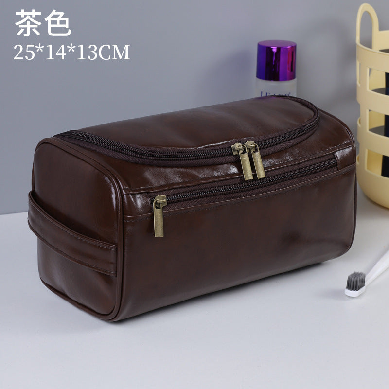 Cross-border Amazon Travel PU Leather Multifunctional Storage Bag Wash Bag Large Capacity High Color Waterproof Storage Bag
