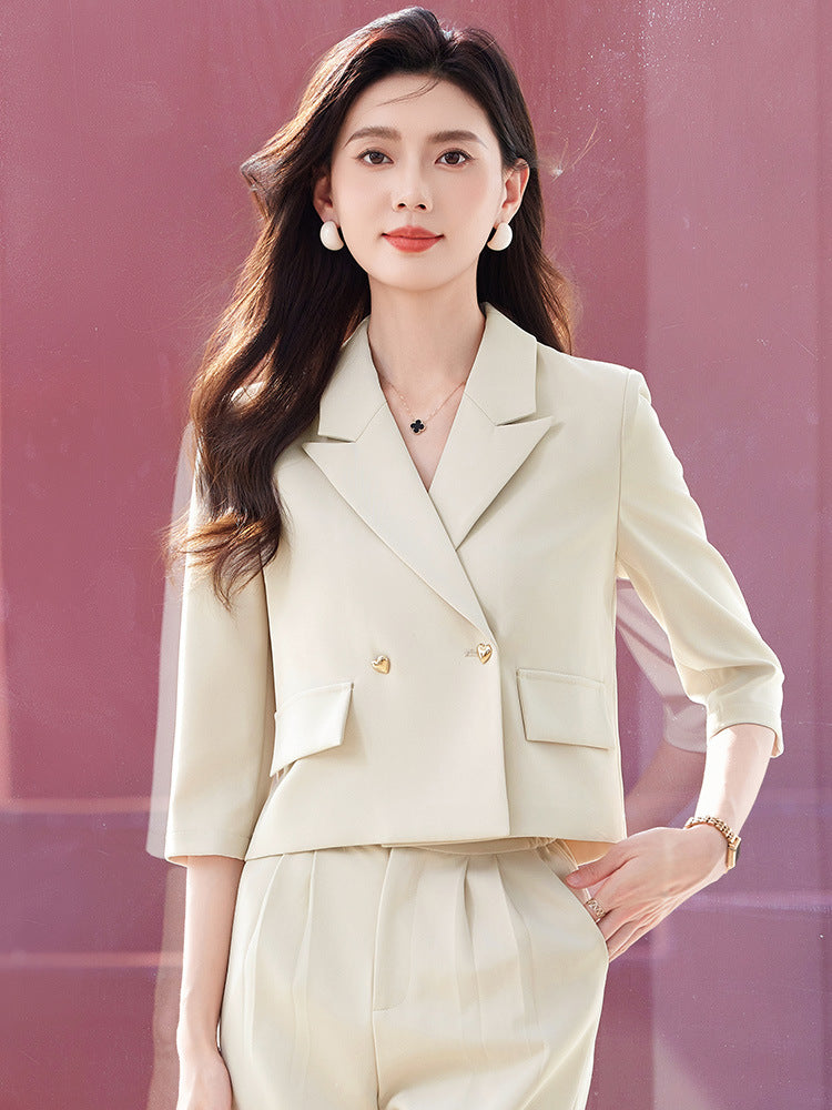 High-End Age-Reducing Business Attire, Petite Suit, Stylish, Casual, Slimming and Taller, Short Suit and Pants