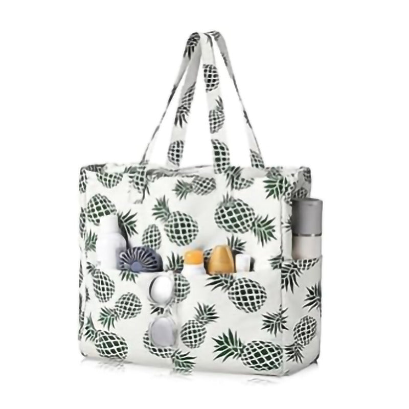Feihong Cross-Border Large-Capacity Beach Bag Amazon New Travel Storage Bag Portable Printed High-Value Storage Bag
