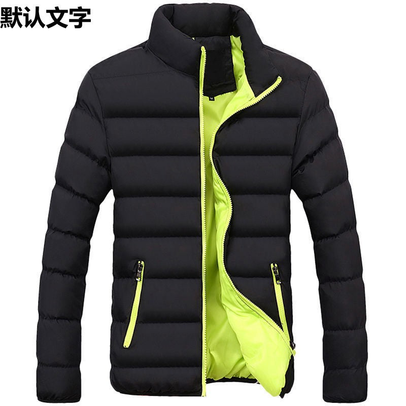 Cotton Coat Men's Coat Youth Short Winter Clothes Korean Fashionable Men's Velvet Cotton Coat Winter Cotton Coat Student's Cotton Coat