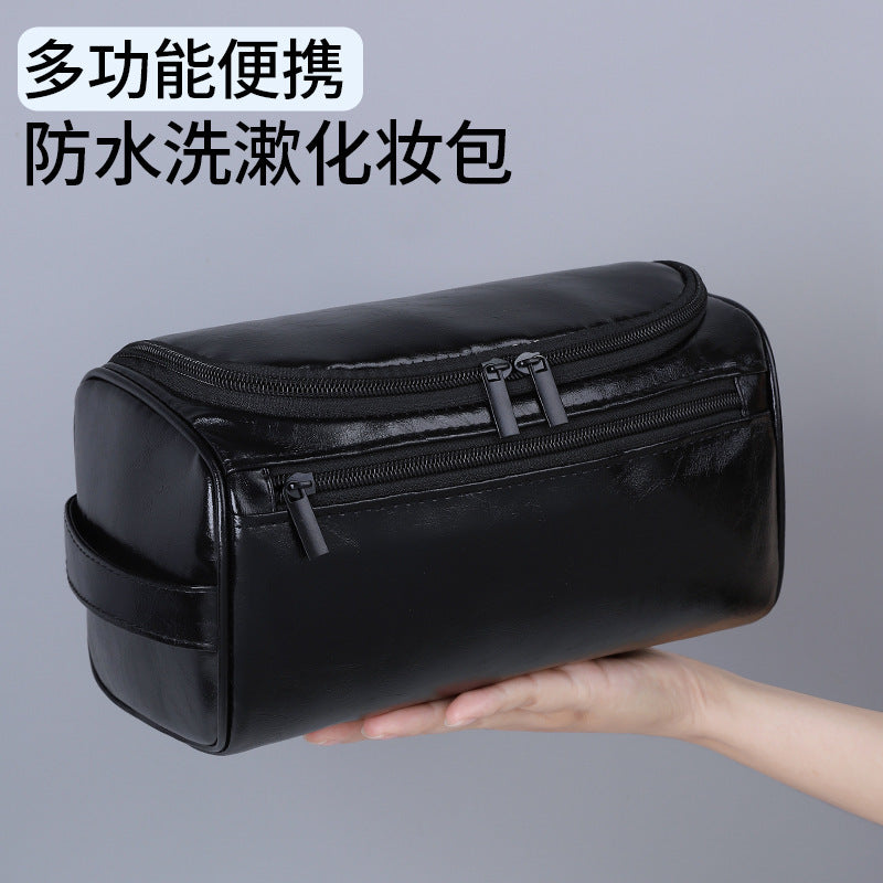 Cross-border Amazon Travel PU Leather Multifunctional Storage Bag Wash Bag Large Capacity High Color Waterproof Storage Bag