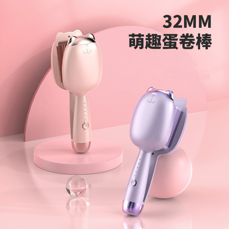 Egg Roll Hair Iron Large Wave Curling Iron Water Ripple Curling Iron 32mm Cat Claw Type Cross-Border Girls Hair Salon