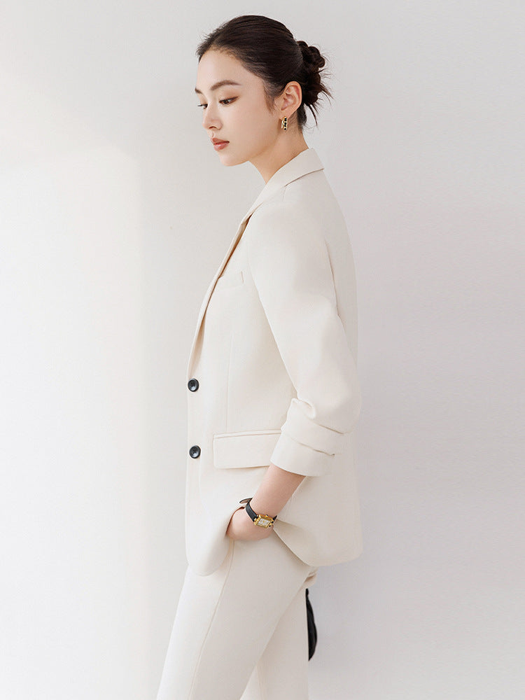 Cross-Border Off-White Blazer for Women, High-End Spring New Style Professional Suit, Fashionable and Elegant Formal Workwear