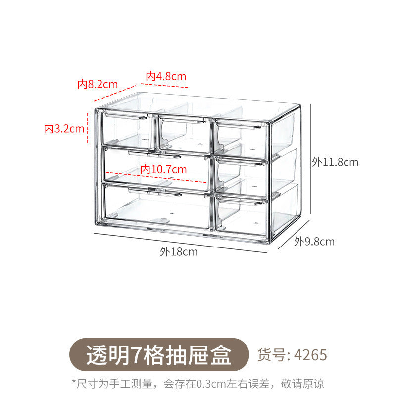 Pen Holder Desktop Stationery Storage Box Transparent Acrylic Multifunctional Student Pen Holder Office Note Pad Organizer Box