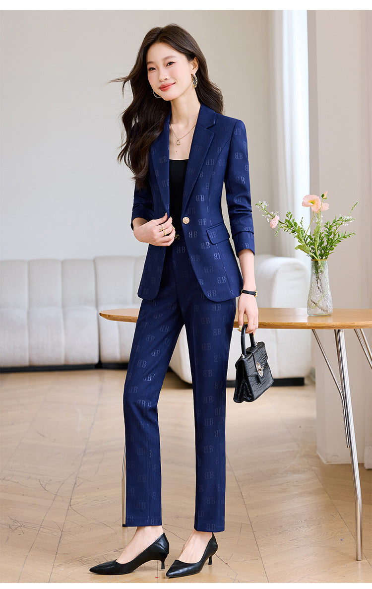 High-End Fashion Letter Printed Suit Suit for Women Spring & Fall 2025 New Design Exquisite Suit Two-Piece Set