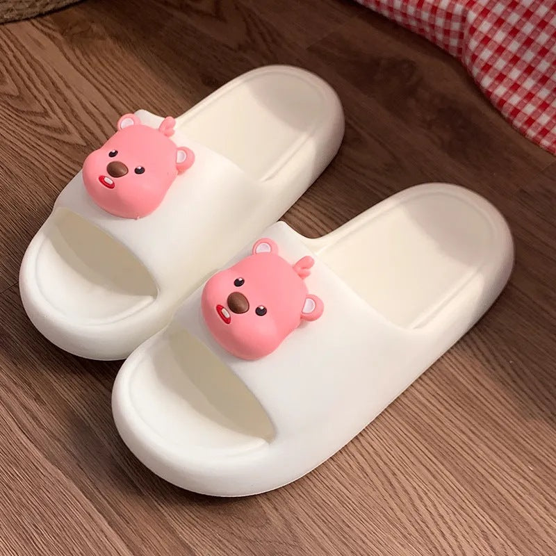 EVA Material Slip-on Slippers Women's Summer Outer Wear Cute Ins Home Non-Slip Indoor Thick Sole Sandals slipper