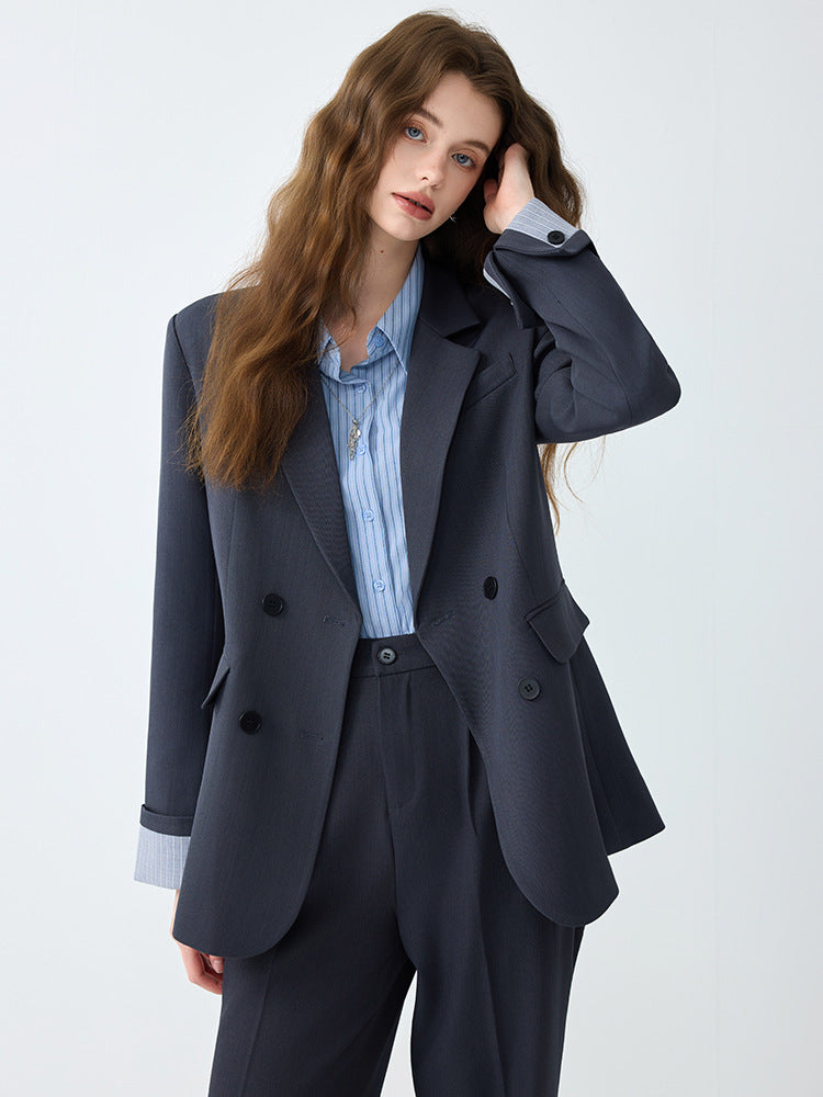Cross-Border 2025 Blazer for Women Korean Drama Heroine Outfit Professional Formal Suit Casual Black High-End Commuting