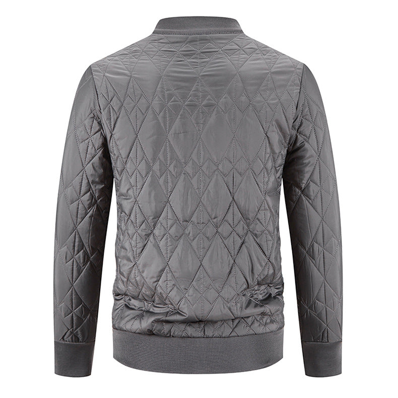 Cross-border winter fleece-lined thickened sweater plus size baseball collar zipper cotton-padded coat cardigan long sleeve warm sweater